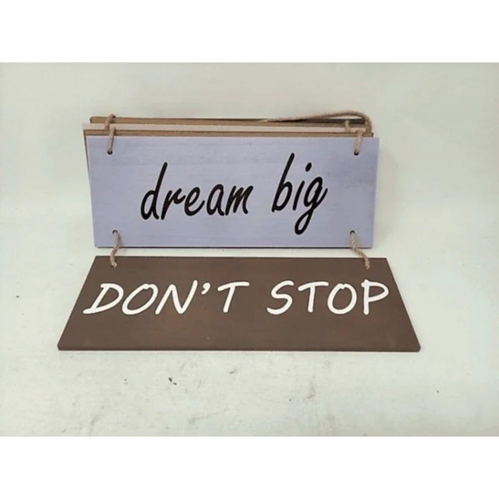 V Quality Motivational Rustic Sign - Multi-colored - Stay Positve, Dream Big...